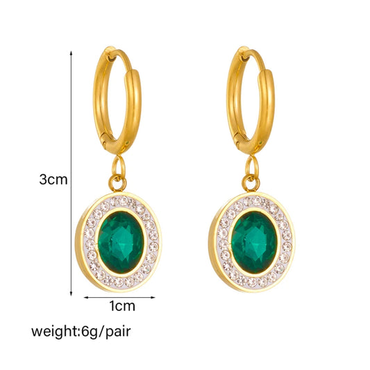 Geometric Crystal Earrings