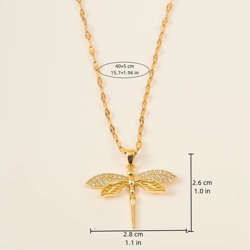 Dragonfly Clavicle Necklace