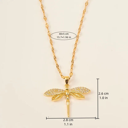 Dragonfly Clavicle Necklace