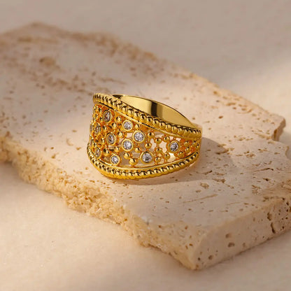 Luxury Zircon Open Ring