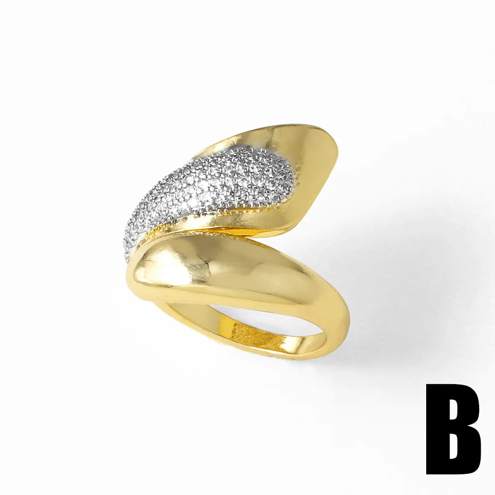 Crystal Butterfly Statement Ring