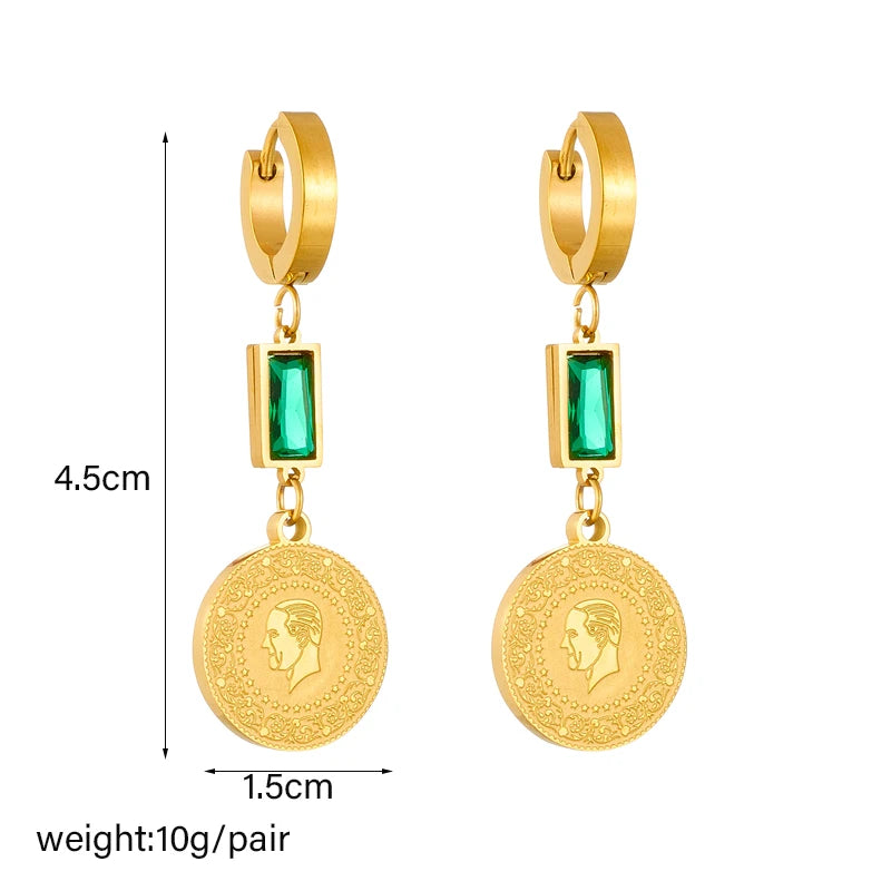 Geometric Crystal Earrings