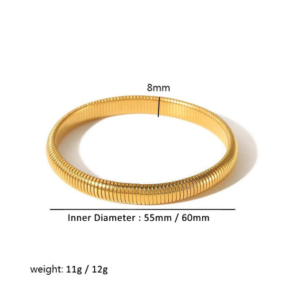 Chunky Gold Spiral Bangle