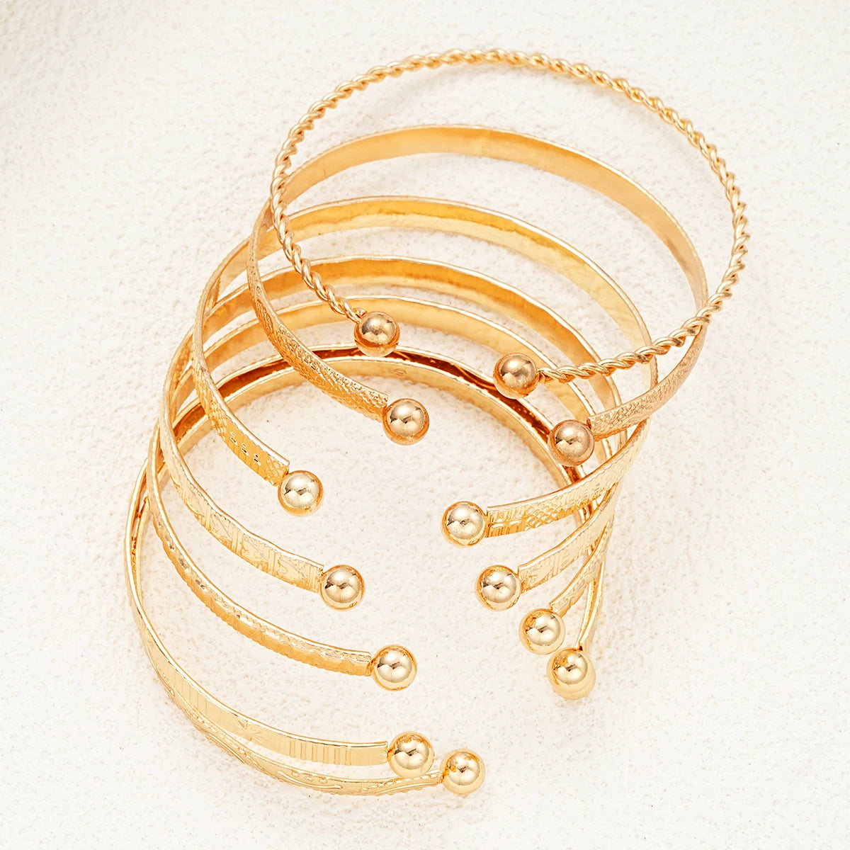 Punk Gold Bangle Set