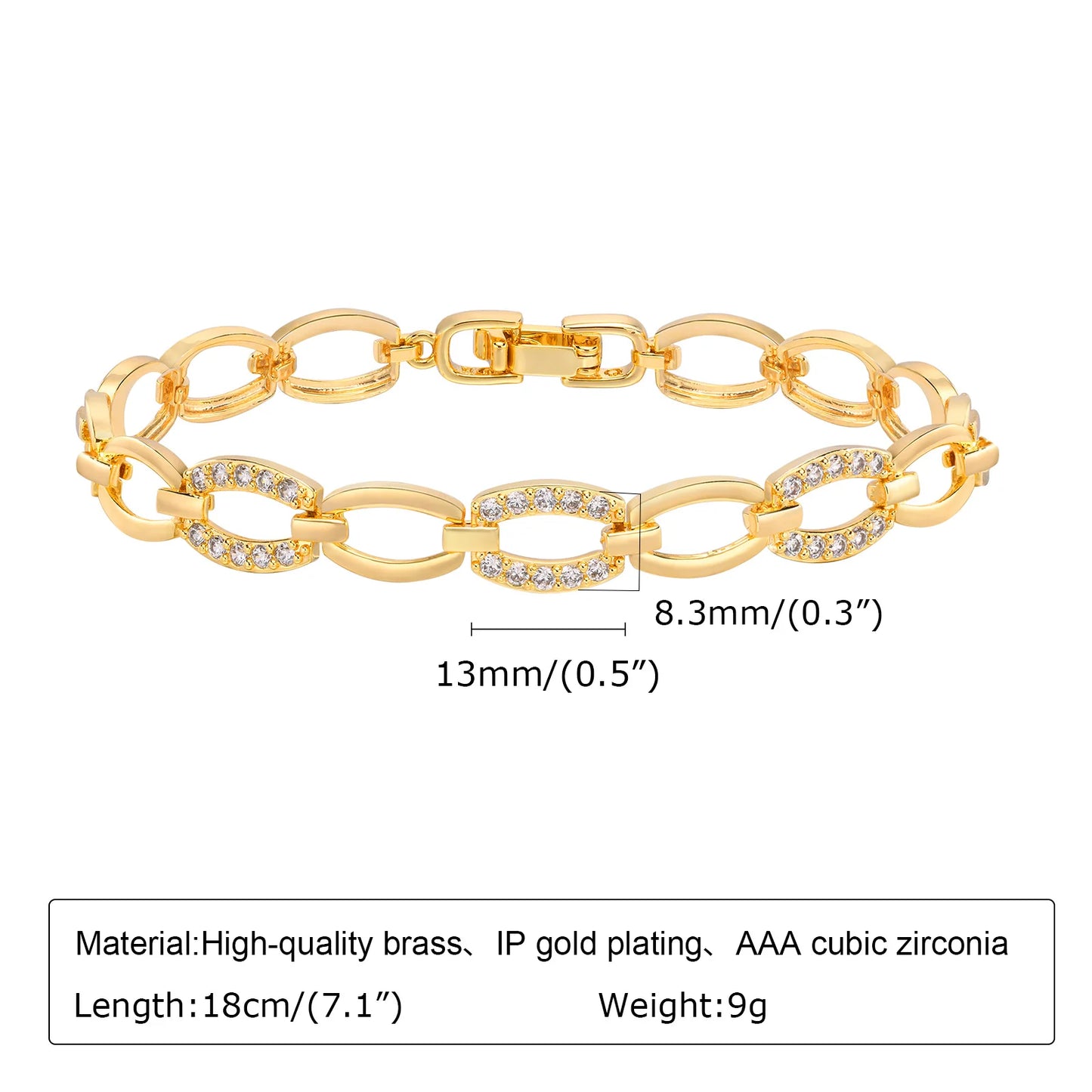 Gold Paperclip Bracelet