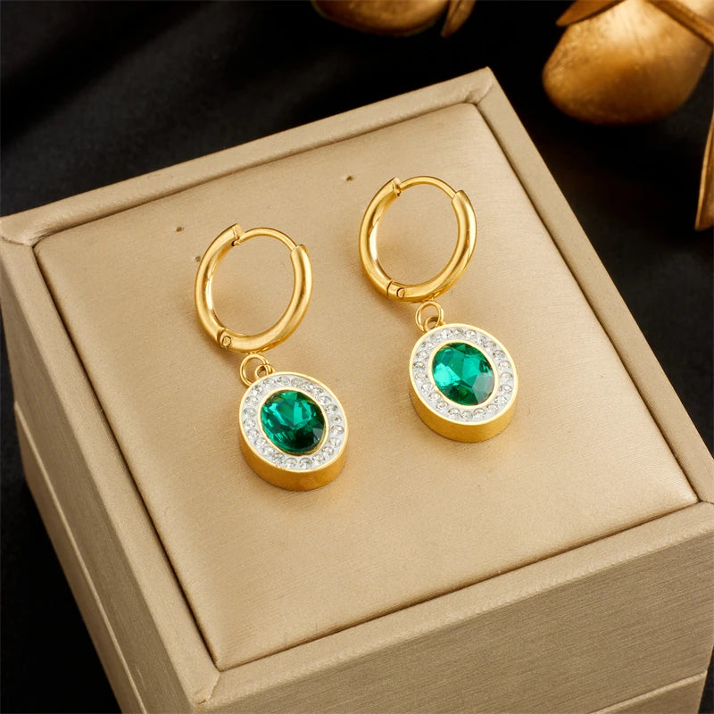 Geometric Crystal Earrings